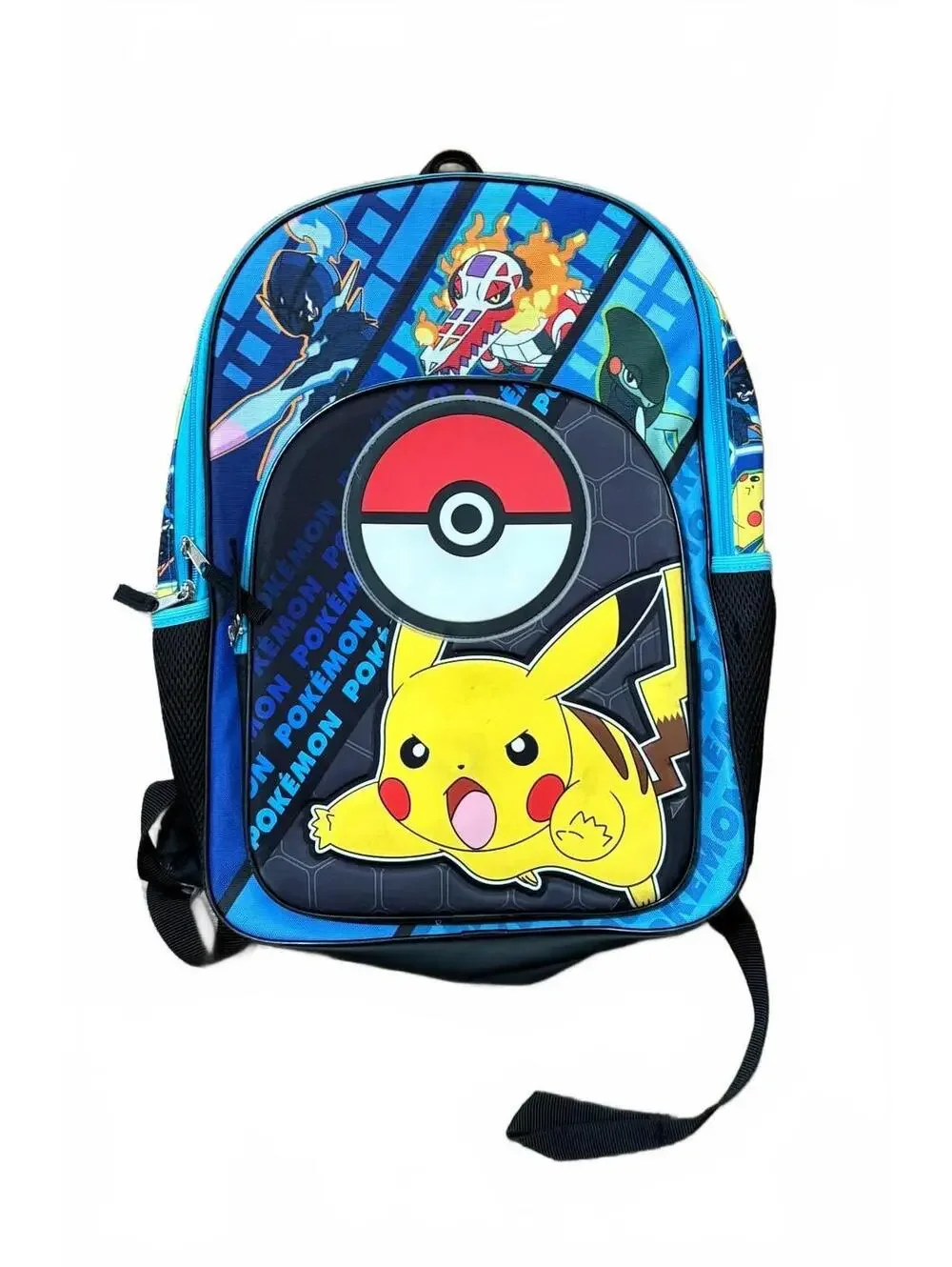 Pokémon Pikachu Kids Backpack Blue Poké Ball Character School Book Bag